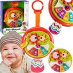Muzyczna sowa sensoryczna pianinko i gryzak 2w1 - Woopie Baby - 001