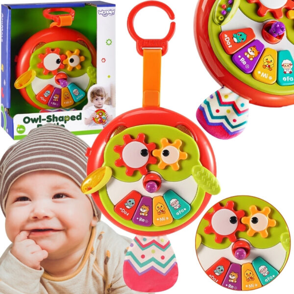 WOOPIE BABY Interaktywna Zabawka Sowa Pianinko z Szeleszczącym Ogonem - 001