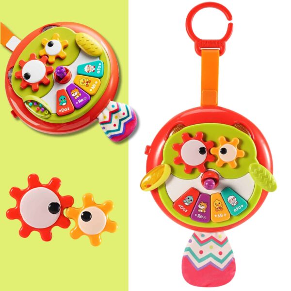 Muzyczna sowa sensoryczna pianinko i gryzak 2w1 - Woopie Baby - 002