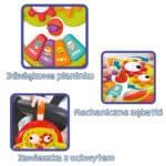 Muzyczna sowa sensoryczna pianinko i gryzak 2w1 - Woopie Baby - 003