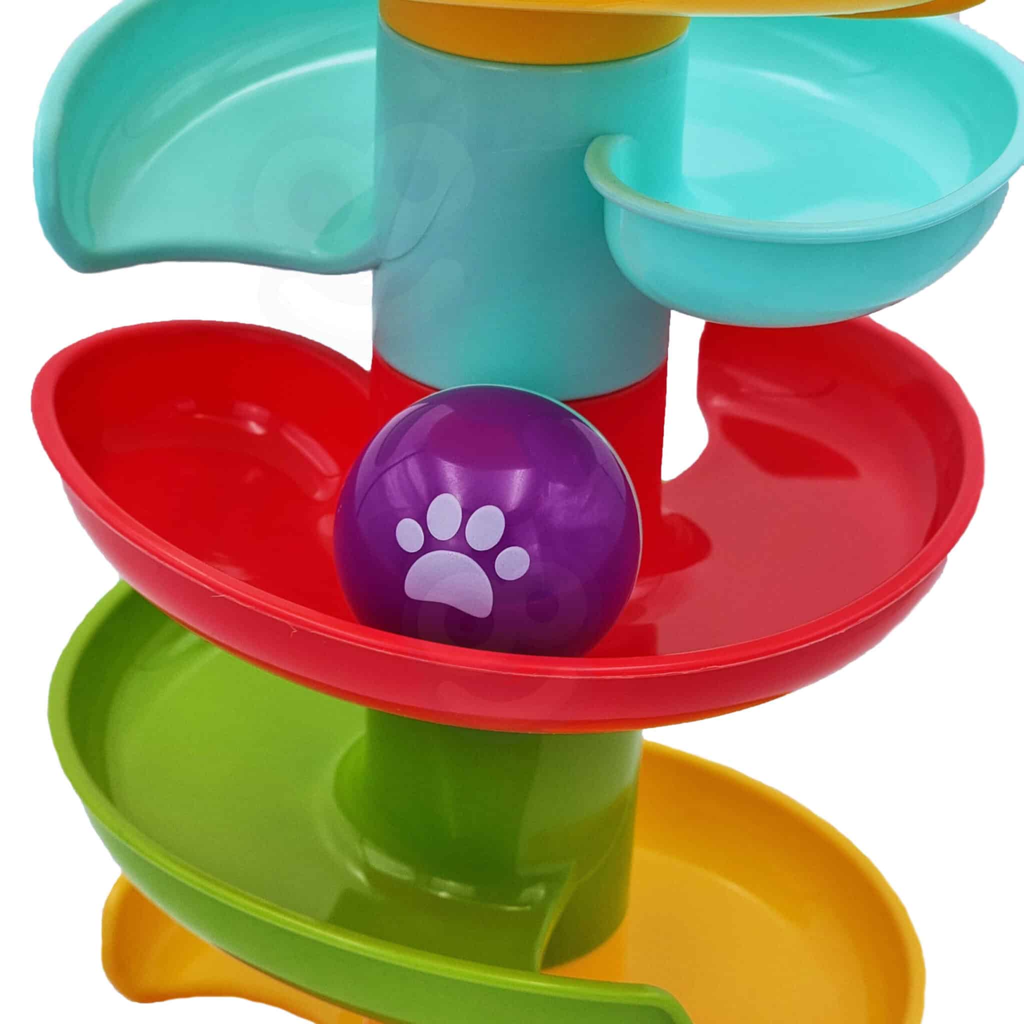 Interaktywny tor kulkowy spirala z grzechotką - Woopie Baby - 007