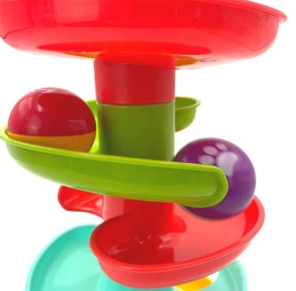 Interaktywny tor kulkowy spirala z grzechotką - Woopie Baby - 010