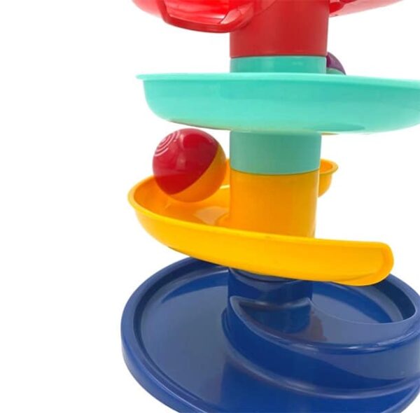 Interaktywny tor kulkowy spirala z grzechotką - Woopie Baby - 011