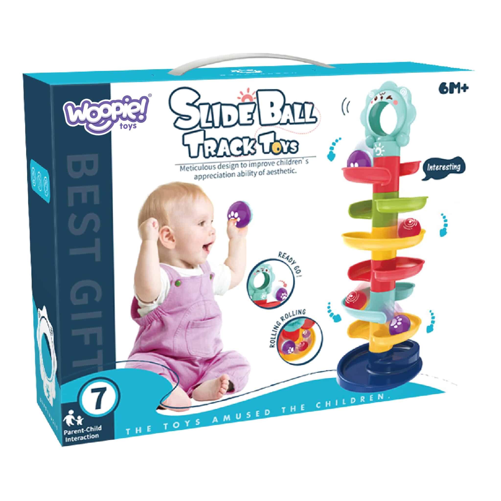 Interaktywny tor kulkowy spirala z grzechotką - Woopie Baby - 015