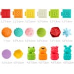 WOOPIE BABY Sensory Puzzles Squeeze Puzzle Sound Learning to Count 20 el. - 002