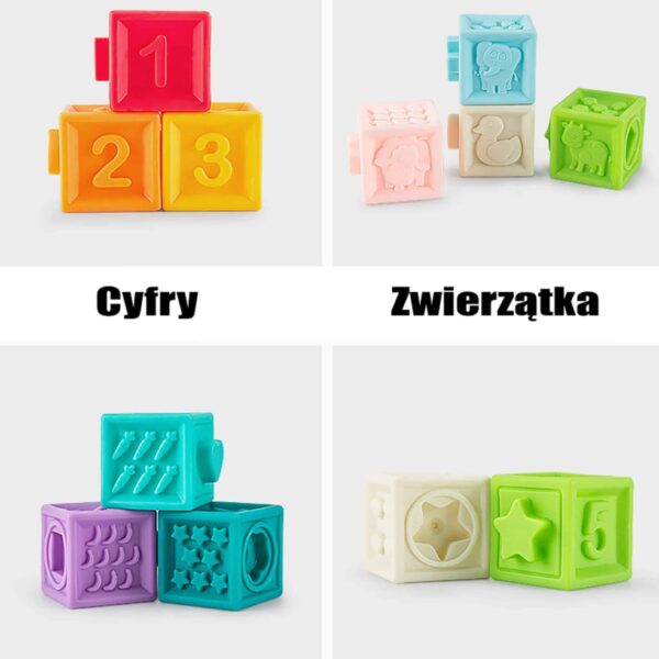 WOOPIE BABY Sensory Puzzles Squeeze Puzzle Sound Learning to Count 20 el. - 007