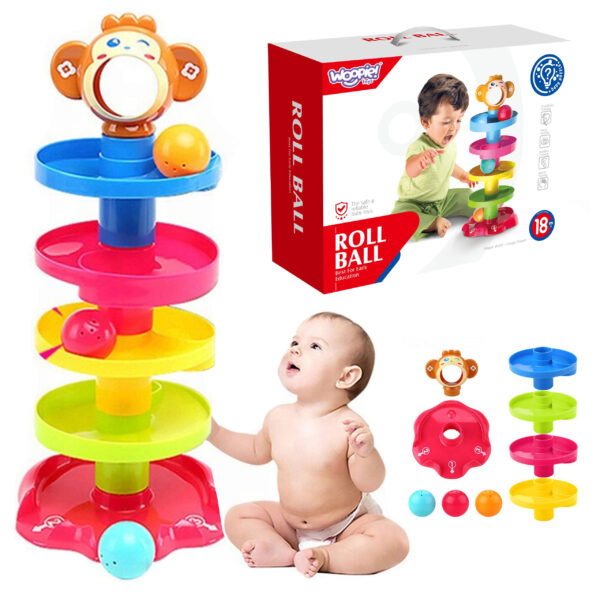 WOOPIE BABY Kulodrom Tor Kulkowy Zestaw Spirala + 3 Kulki - 001