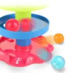 Edukacyjny tor kulkowy wieża spirala z grzechoczącymi kulkami - Woopie Baby - 003
