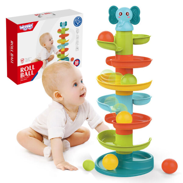 WOOPIE BABY Kulodrom Tor Kulkowy Zestaw Spirala + 3 Kulki - 001