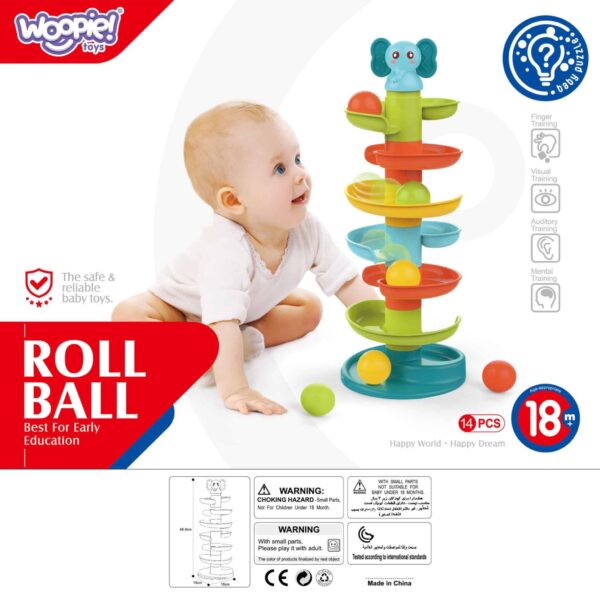 WOOPIE BABY Kulodrom Tor Kulkowy Zestaw Spirala + 3 Kulki - 006