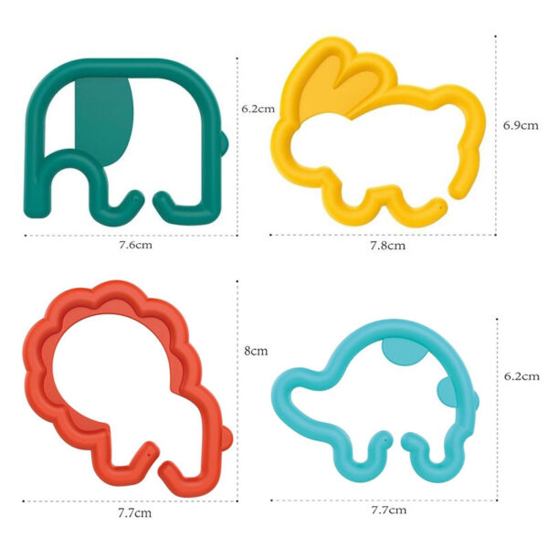 WOOPIE BABY Zabawka Sensoryczna Gryzaki dla Niemowląt Zawieszki Zwierzątka Łańcuszek 24 el. - 011