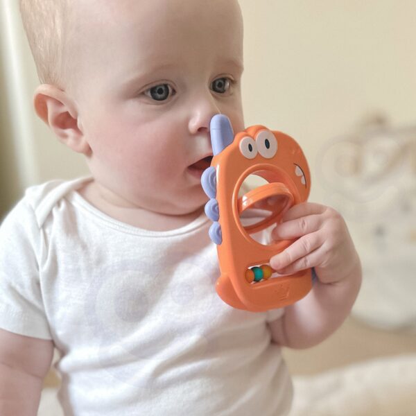 WOOPIE BABY Zabawka Sensoryczna Gryzak Lusterko Dino - 005