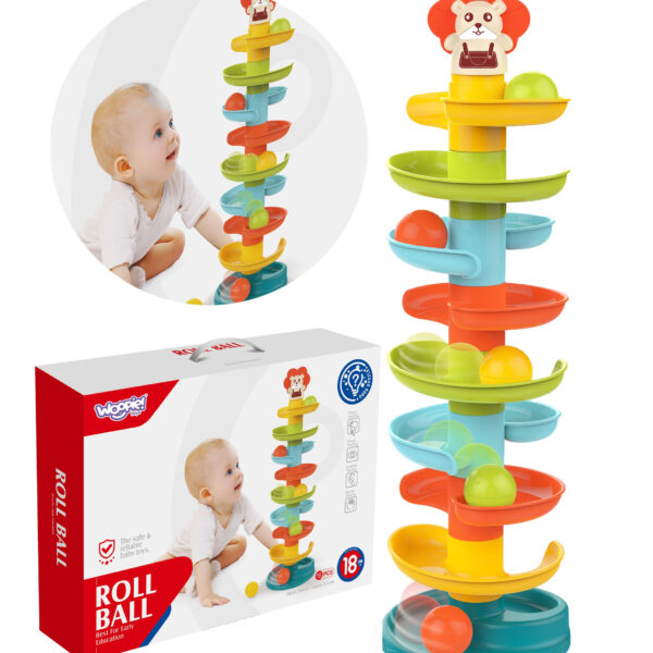 WOOPIE BABY Kulodrom Tor Kulkowy Zestaw Spirala + 6 Kulek - 001