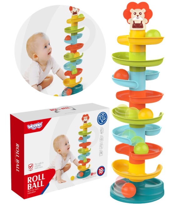 WOOPIE BABY Kulodrom Tor Kulkowy Zestaw Spirala + 6 Kulek - 001