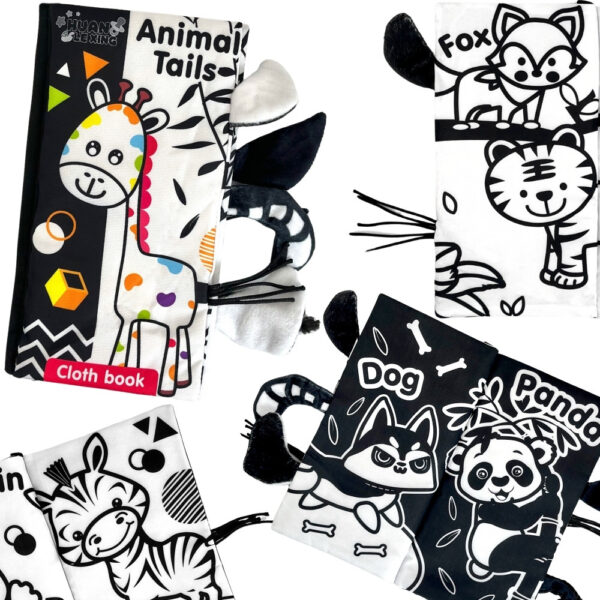 WOOPIE BABY Książeczka Kontrastowa Sensoryczna Dla Niemowląt - 001