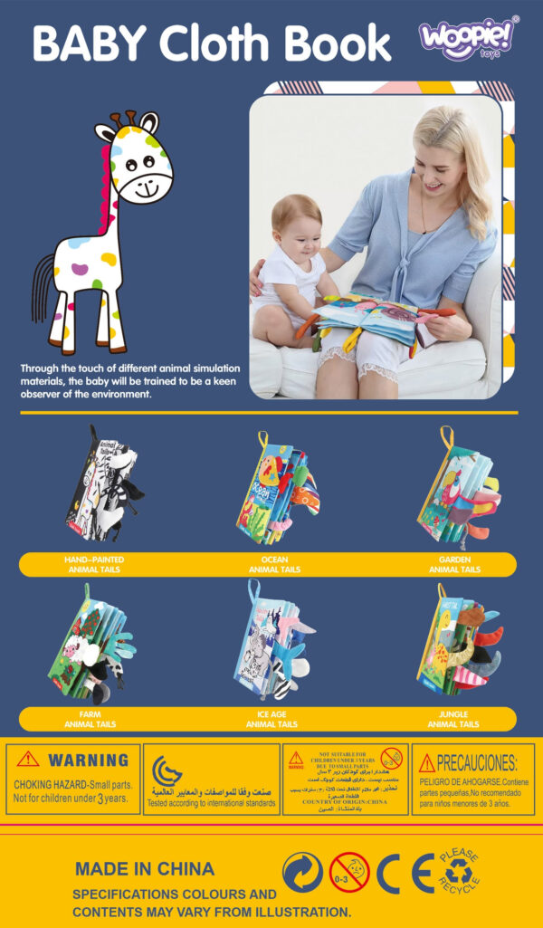 WOOPIE BABY Książeczka Kontrastowa Sensoryczna Dla Niemowląt - 010