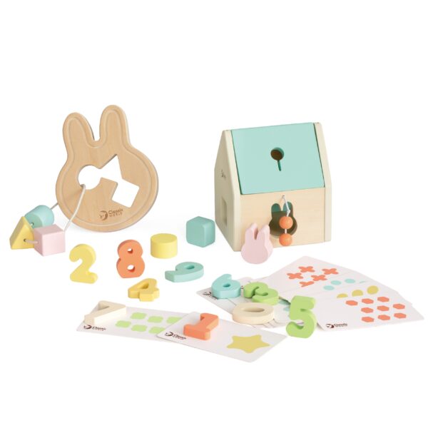 CLASSIC WORLD Pastelowy Zestaw dla Niemowląt Box Pierwsze Zabawki do Nauki od 12 do 18 miesiąca - 013