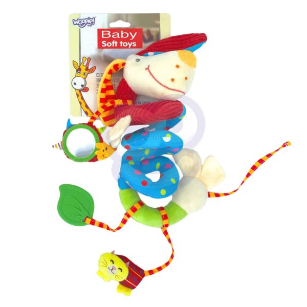 WOOPIE BABY Miękka Zawieszka Spirala do Wózka  Łóżeczka Piesek Edukacyjna - 011
