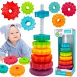 Zakręcona wieża edukacyjna piramida 2w1 dla malucha - Woopie Baby - 001
