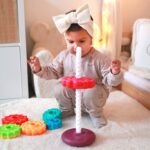 Zakręcona wieża edukacyjna piramida 2w1 dla malucha - Woopie Baby - 005