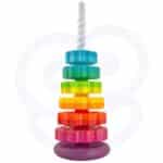 Zakręcona wieża edukacyjna piramida 2w1 dla malucha - Woopie Baby - 011