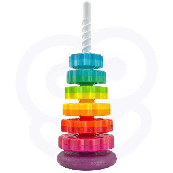 Zakręcona wieża edukacyjna piramida 2w1 dla malucha - Woopie Baby - 011