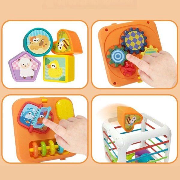 WOOPIE Kostka Edukacyjna Sorter 4w1 Kształty 18m+ - 002