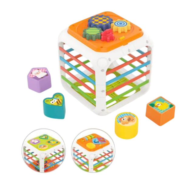 WOOPIE Kostka Edukacyjna Sorter 4w1 Kształty 18m+ - 004