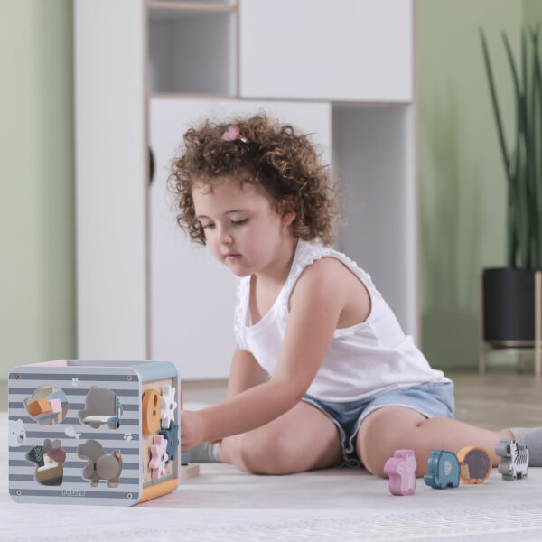 VIGA PolarB Activity Box Drewniane Edukacyjne Centrum Gier 5w1 kostka - 005