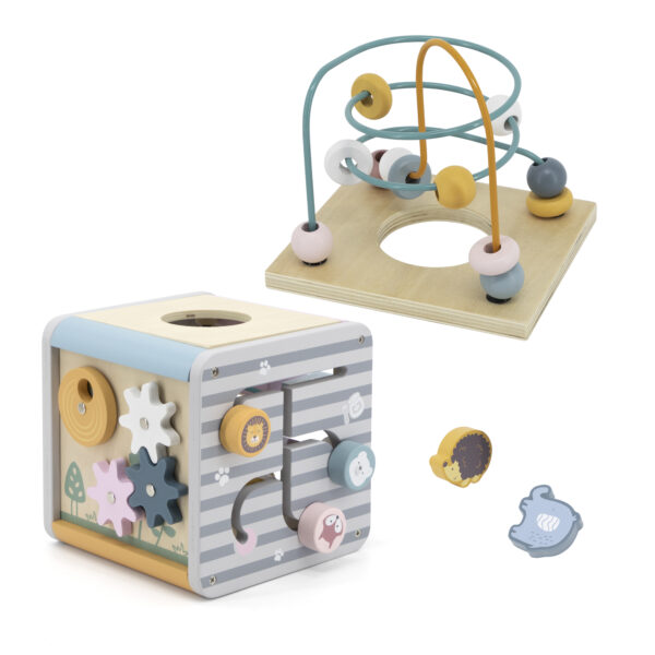VIGA PolarB Activity Box Drewniane Edukacyjne Centrum Gier 5w1 kostka - 009