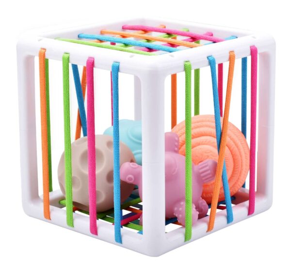 WOOPIE BABY Elastyczna Kostka Sensoryczna Sorter dla Dzieci Zwariowane Kształty 5 el. - 002