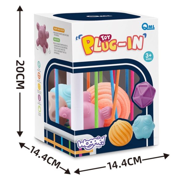 WOOPIE BABY Elastyczna Kostka Sensoryczna Sorter dla Dzieci Zwariowane Kształty 5 el. - 004