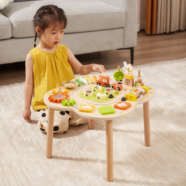 VIGA PolarB Stół Stolik Edukacyjny Aktywności Piramidka Cymbałki Sensoryka Montessori - 005
