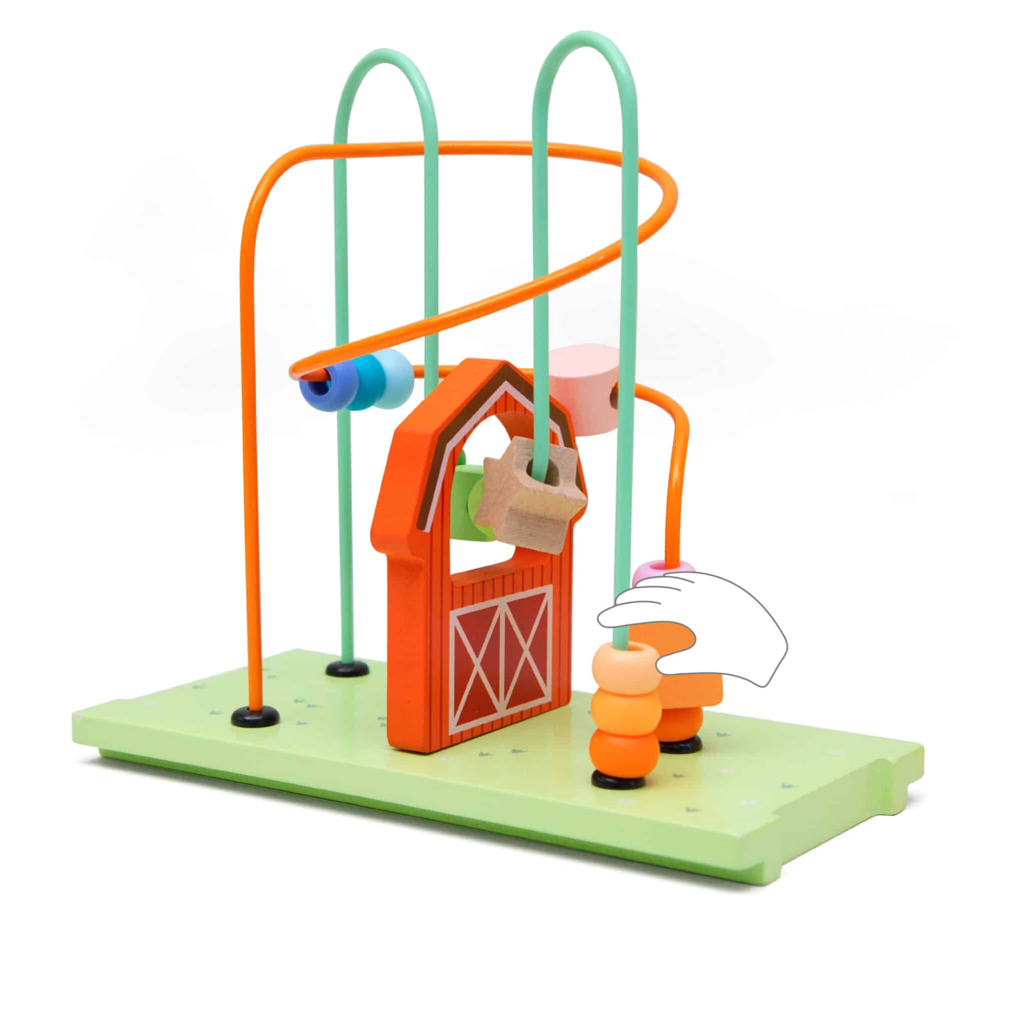 Kostka Montessori 10w1 Szczęśliwa Farma XXL Drewniana Classic World - 012