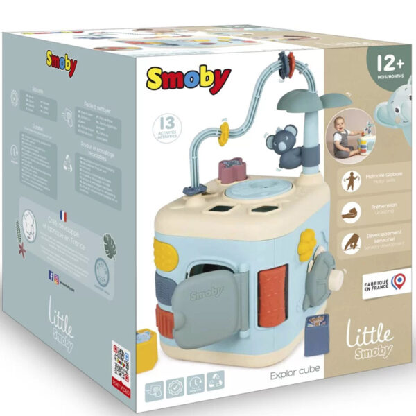 SMOBY Little Sensoryczna Kostka Aktywności dla Dzieci Sorter Labirynt 13w1 - 011