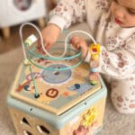 TOOKY TOY Interaktywny Drewniany Sześciokąt Montessori Otwierane Pudełko - 009
