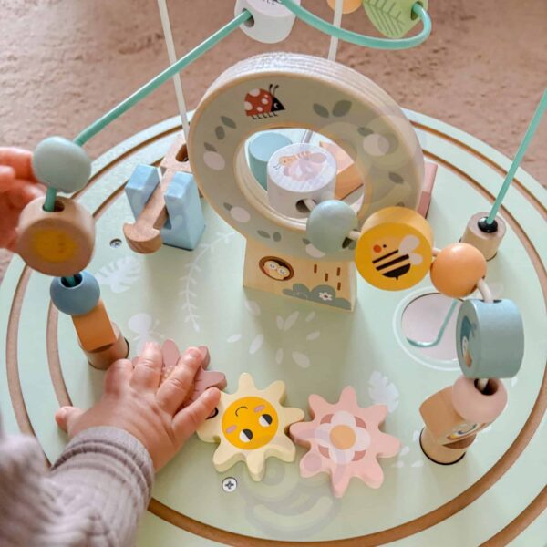 TOOKY TOY Drewniany Stół Aktywności Montessori Pętla Motoryczna - 003