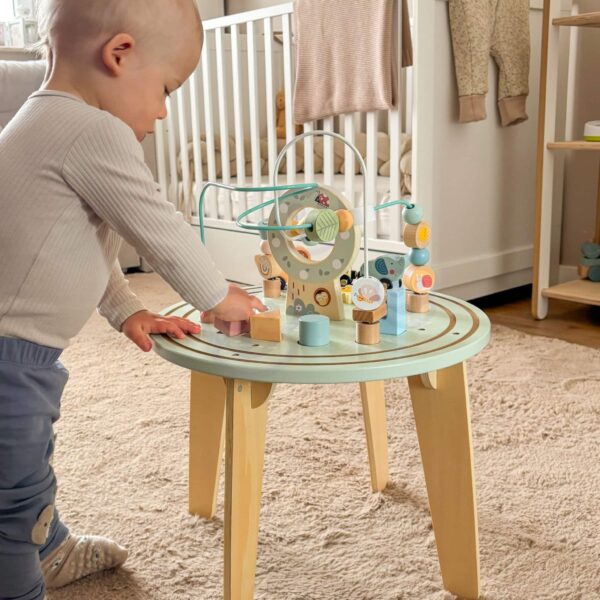 TOOKY TOY Drewniany Stół Aktywności Montessori Pętla Motoryczna - 005