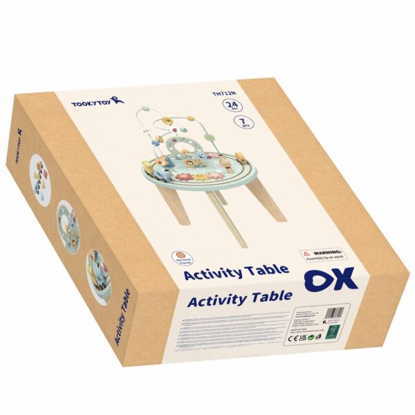 TOOKY TOY Drewniany Stół Aktywności Montessori Pętla Motoryczna - 011