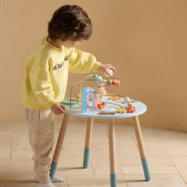 CLASSIC WORLD Drewniany Stolik Aktywności "Morskie Życie" Muzyczno Edukacyjny - 005