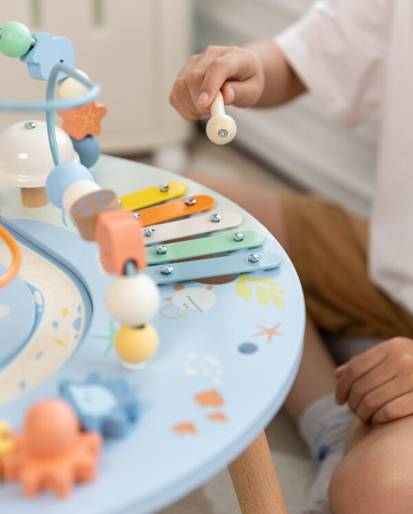 CLASSIC WORLD Drewniany Stolik Aktywności "Morskie Życie" Muzyczno Edukacyjny - 009