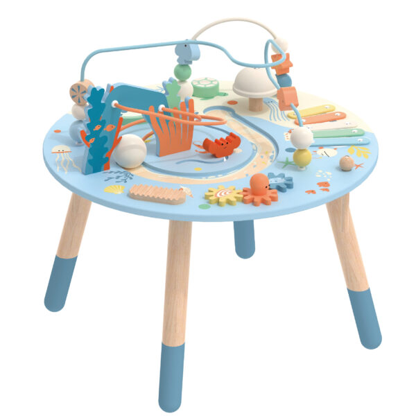 CLASSIC WORLD Drewniany Stolik Aktywności "Morskie Życie" Muzyczno Edukacyjny - 015