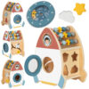 TOOKY TOY Kosmiczna Rakieta Aktywności Sorter Labirynt Drewniany - 001