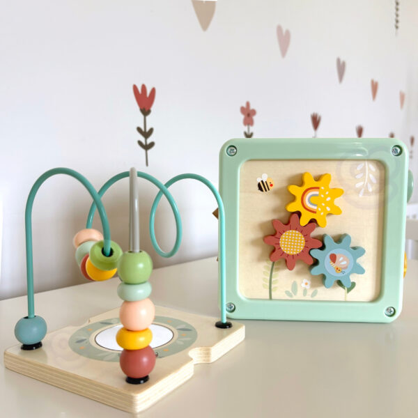 WOOPIE GREEN Drewniana Kostka Aktywności Multifunkcyjna Edukacyjna Sorter - 009