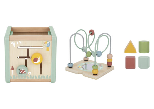 WOOPIE GREEN Drewniana Kostka Aktywności Multifunkcyjna Edukacyjna Sorter - 011