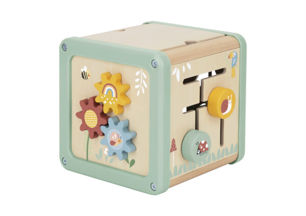 WOOPIE GREEN Drewniana Kostka Aktywności Multifunkcyjna Edukacyjna Sorter - 014