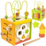 Interaktywna kostka edukacyjna Viga Toys drewniana 5w1 - 001