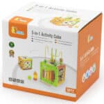 Interaktywna kostka edukacyjna Viga Toys drewniana 5w1 - 008