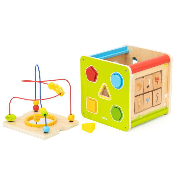 Viga Drewniana Kostka Edukacyjna 5w1 - 009