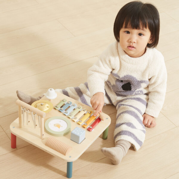 Viga Drewniany Stolik Edukacyjny Muzyczny Sensoryczny 7W1 - 002